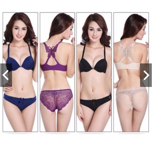 Bộ Đồ Lót Cánh Bướm Sexy Cài Ngực Trước(Ảnh Thật)