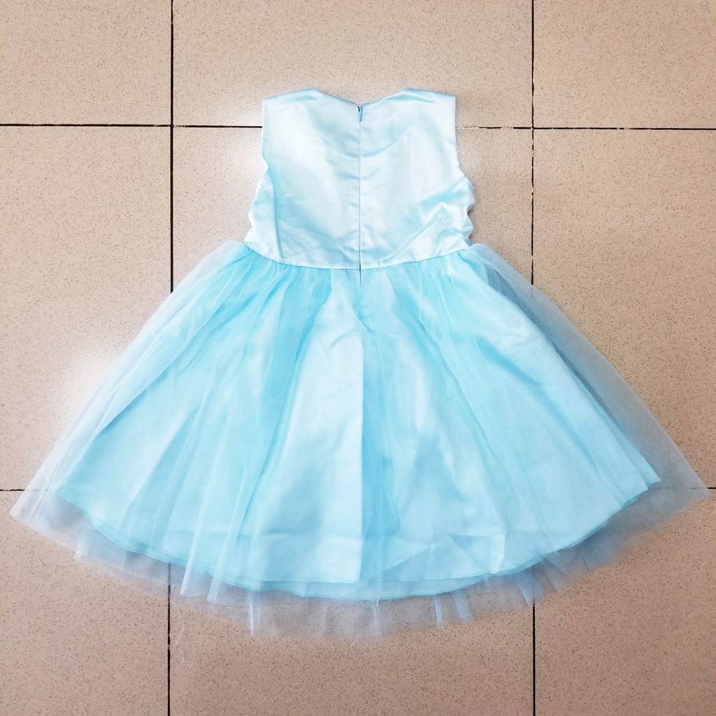 Đầm voan công chúa elsa kết hoa cho bé gái