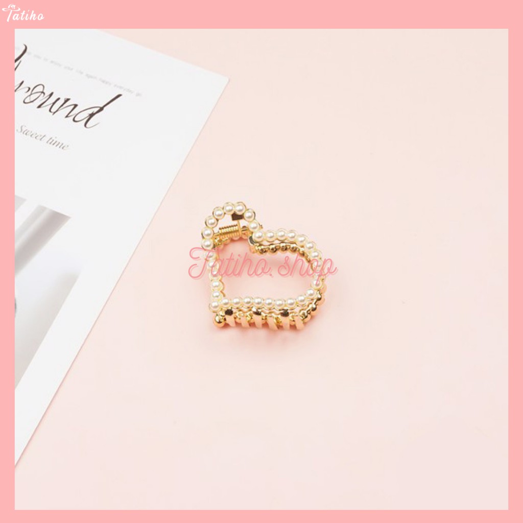 [HÀNG XỊN, GIÁ TỐT] Kẹp Tóc, Kẹp Càng Cua Đính Ngọc Nhân Tạo Phong Cách Hàn Quốc Họa Tiết Hình Học