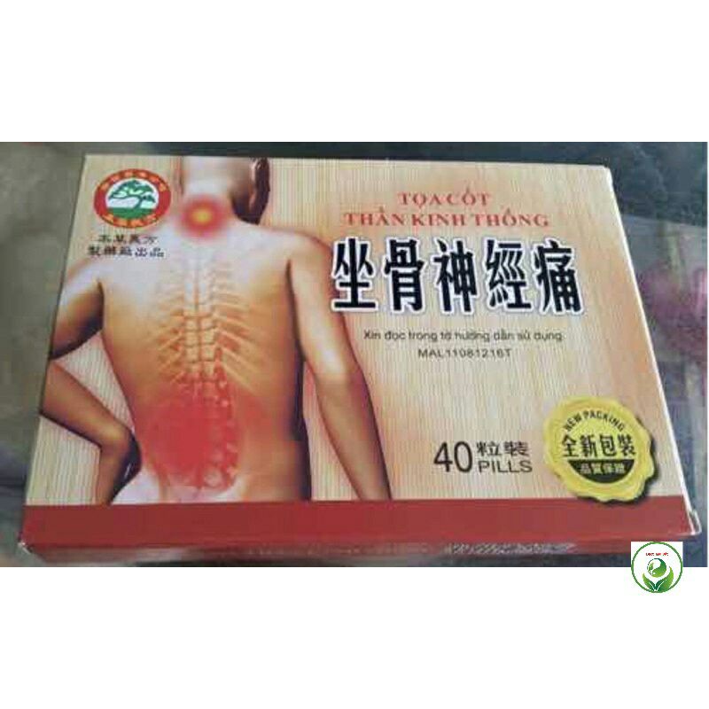 Toạ Cốt Thần Kinh Thống, 40 Viên, Giảm đau lưng, đau thần kinh tọa, thoái hoá khớp
