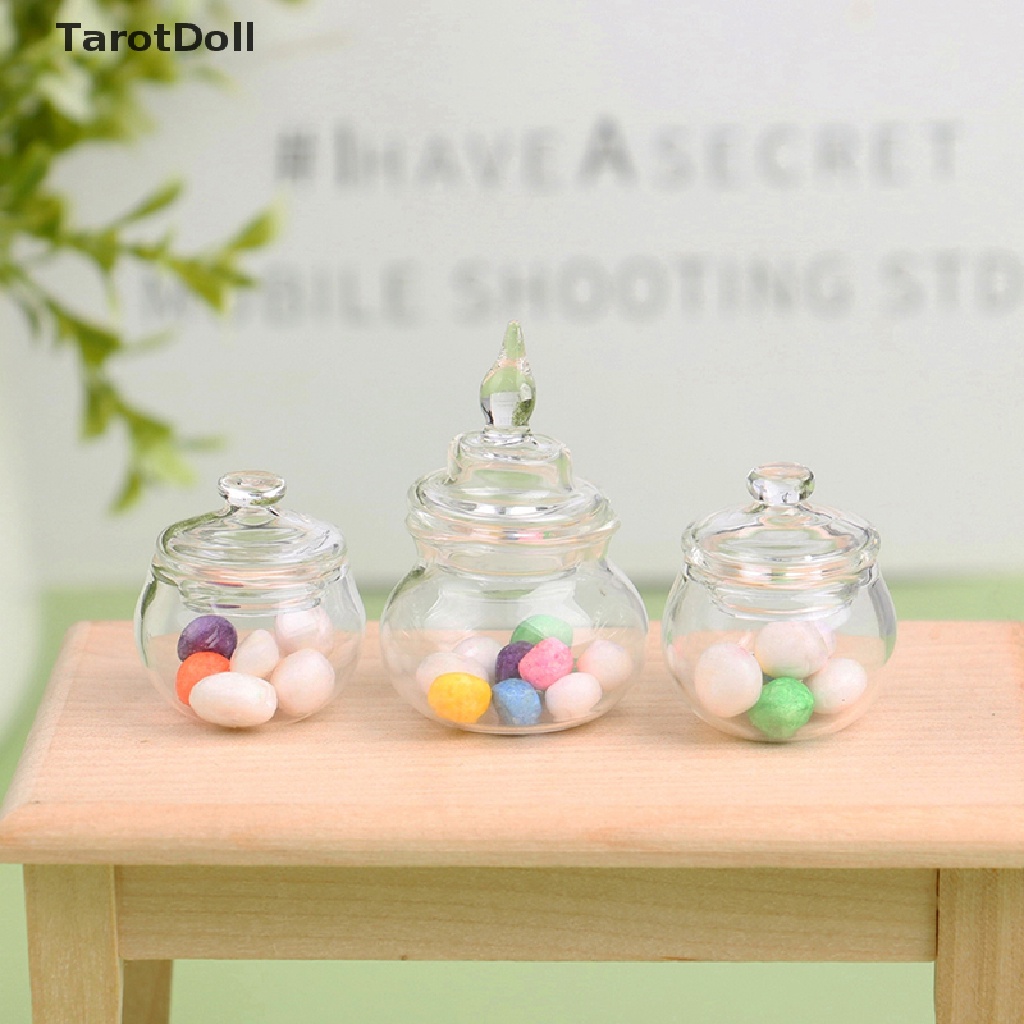 Lọ Thủy Tinh Mini Đựng Kẹo / Bài Tarot Tỉ Lệ 1: 12 Trang Trí Nhà Búp Bê