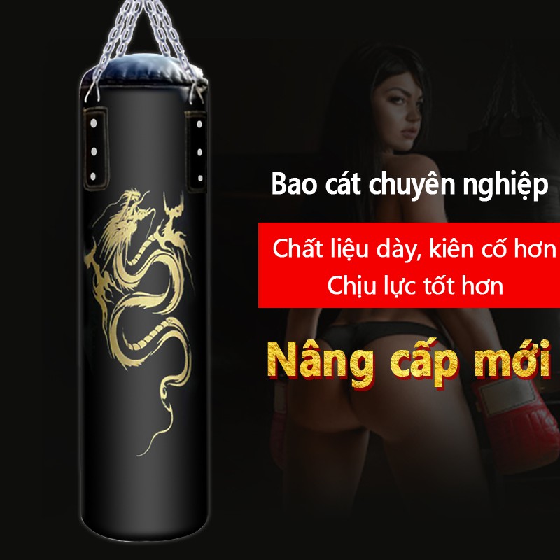 Bao cát đấm bốc da PU (KHÔNG GỒM CÁT)  dụng cụ tập gym đấm bốc quyền anh bao cát treo