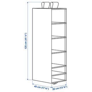 Giá treo để đồ 6 ngăn SKUBB  IKEA