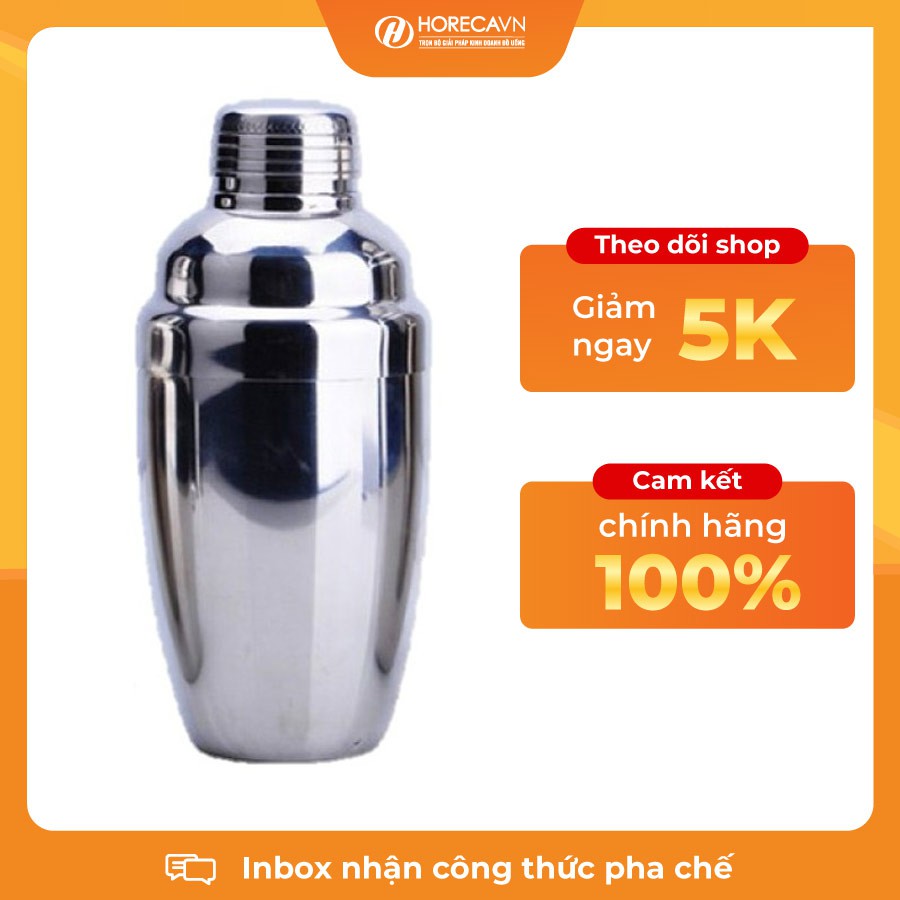 Bình lắc Inox 350ml, 550ml - Chất liệu inox dày, bền, đẹp