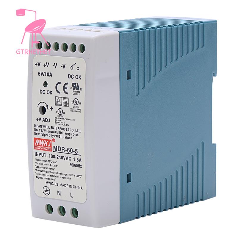 Bộ điều chỉnh điện áp điều khiển ac-dc MDR-60 24V 60W Din Rail