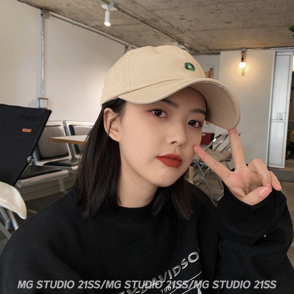 Mũ Lưỡi Trai MG STUDIO Thêu Họa Tiết Chữ &quot;D&quot; Cá Tính
