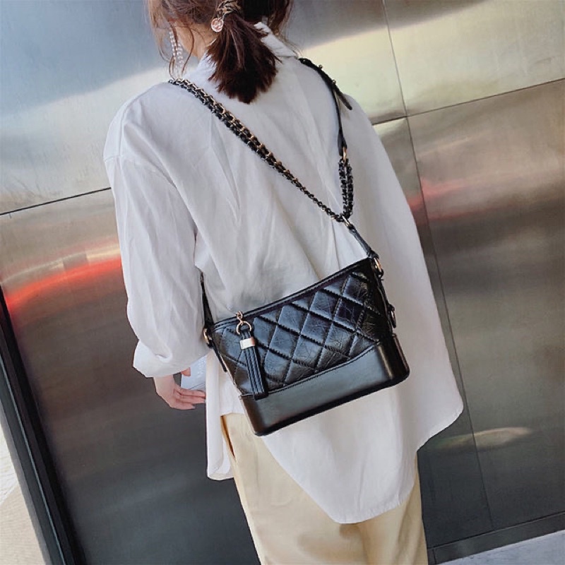 Túi đeo chéo hobo hai dây kép đế cứng hàng quảng châu