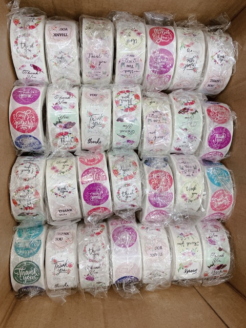 Tem dán thank you siu rẻ tiện lợi