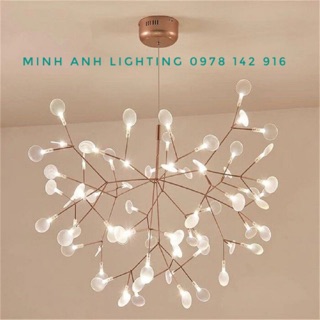 Đèn thả trang trí hình lá hera - tặng kèm bóng led minh anh lighting