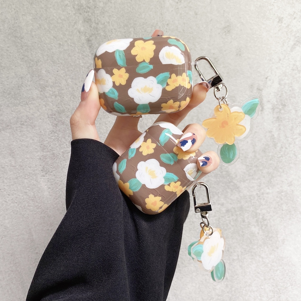 Vỏ Bảo Vệ Hộp Sạc Tai Nghe compatible AirPods3 compatible AirPods3 compatible AirPods2Gds Họa Tiết Hoa Xinh Xắn Thời Trang 2021