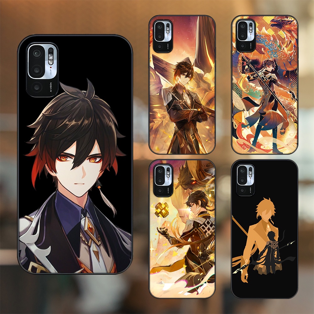 Ốp lưng Xiaomi Redmi Note 10 5G viền đen in hình Zhongli Genshin Impact