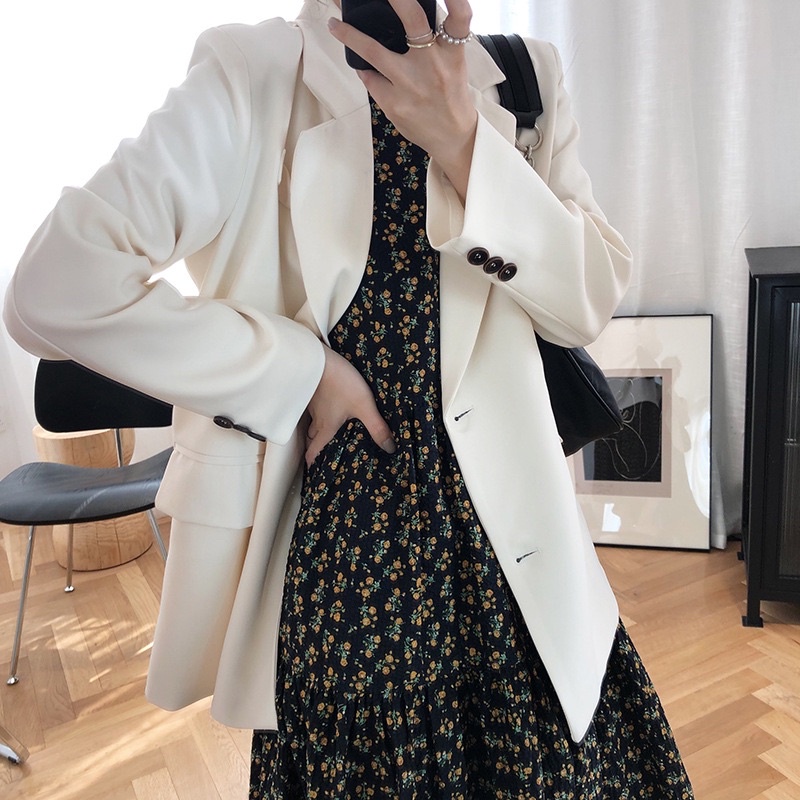 [HÀNG CÓ SẴN] AK004 - Áo khoác blazer basic 4 khuy phong cách Hàn Quốc