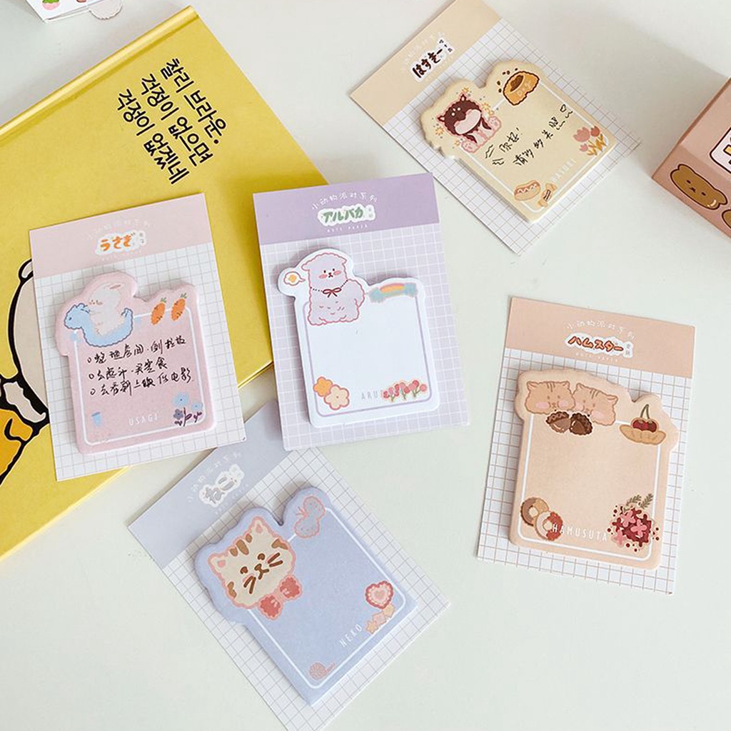 Dễ thương Đáng yêu Ghi chú dính Bài đăng Sách Notepad Ghi nhớ Nhãn dán Văn phòng phẩm Dễ thương Tấm ghi nhớ Hàn Quốc