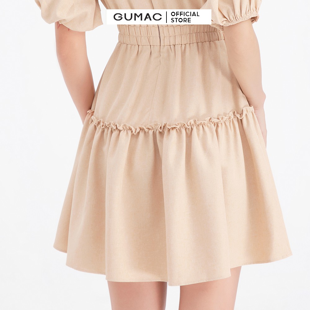[Mã WABRGU55 giảm 12% đơn 99K] Đầm xòe nữ eo chun nhún tùng GUMAC DB633 | BigBuy360 - bigbuy360.vn