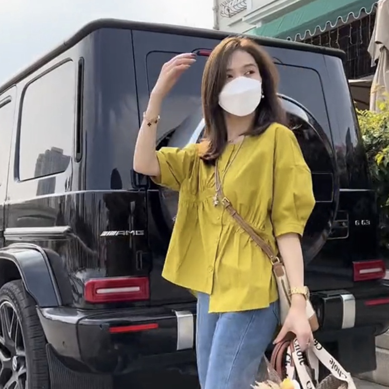 Áo Sơ Mi Tay Ngắn Dáng Rộng Phong Cách Hàn Quốc Thời Trang Mùa Hè 2022