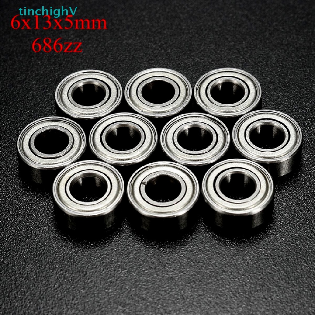 Set 10 Ổ Bi Mini 686ZZ 6x13x5mm 6 * 13 * 5mm Bằng Kim Loại Chuyên Dụng
