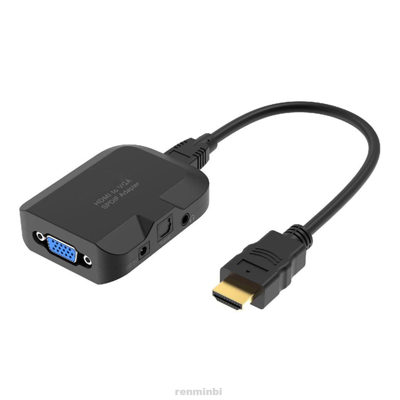 Bộ Chuyển Đổi Hdmi Sang Vga Mạ Vàng Cho Pc Laptop Với Giắc Cắm 3.5mm | BigBuy360 - bigbuy360.vn