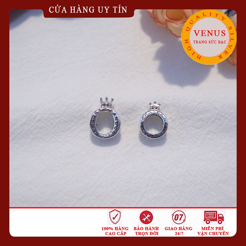 [Hàng cao cấp] Charm bạc 925 hình O rỗng- Mã sản phẩm VENUSOR