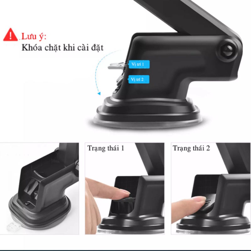 Giá đỡ điện thoại trên ô tô gắn taplo và cửa gió điều hòa, kẹp điện thoại ô tô cực kì chắc chắn S038
