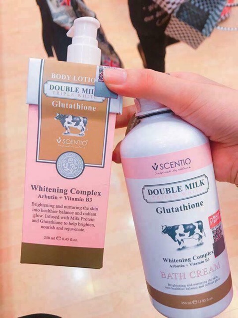 🐮Sữa tắm và lotion bò Scentio Double Milk Của hãng Beauty Buffet Thái Lan