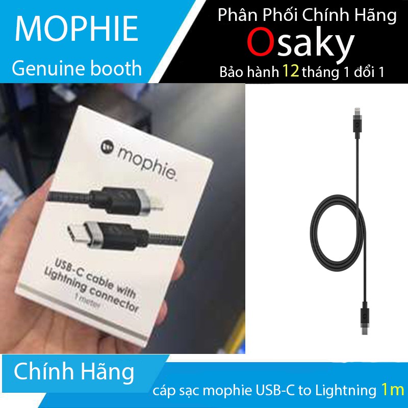 Cáp sạc Chính Hãng USB-C to Lightning Mophie 1m