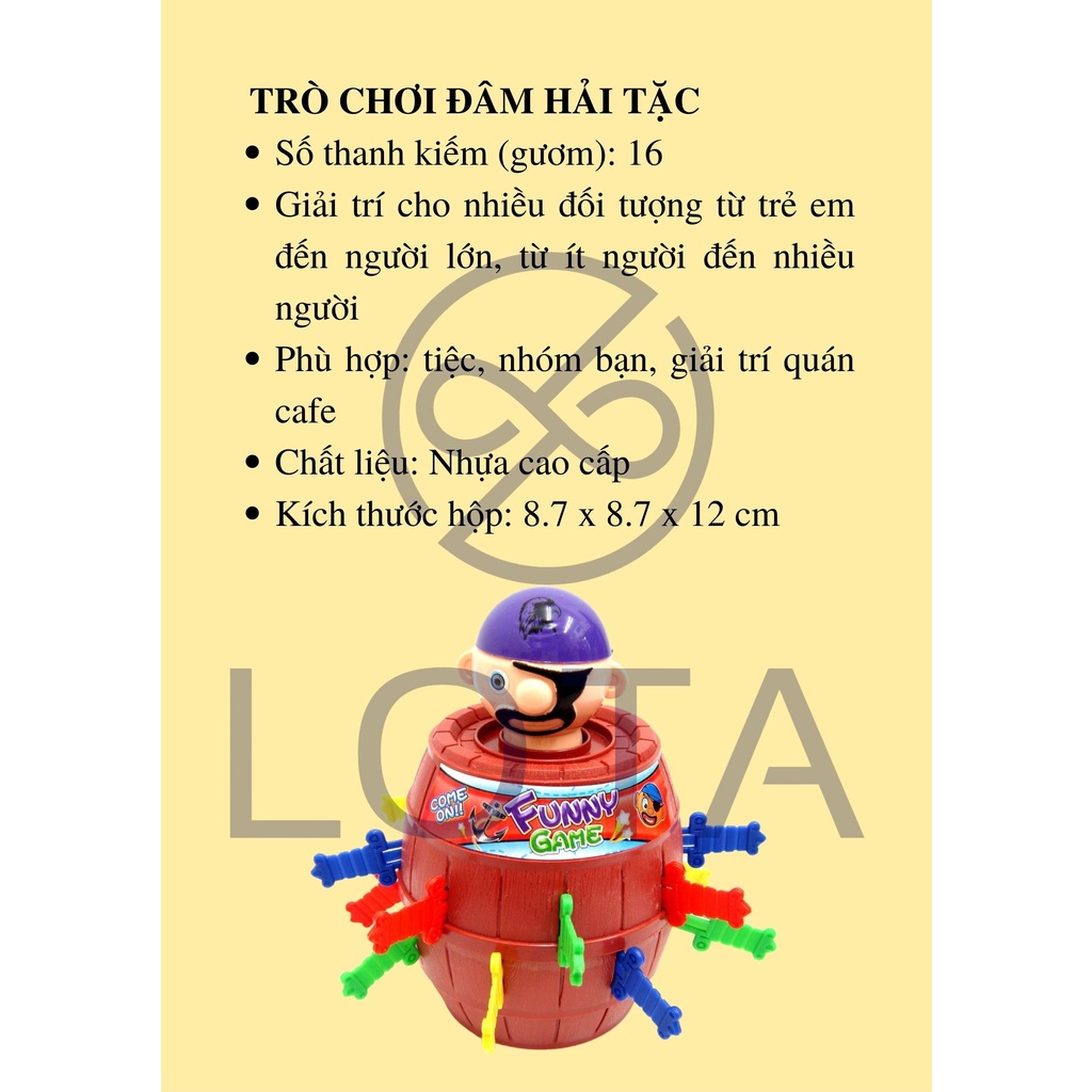 TRÒ CHƠI ĐÂM HẢI TẶC 16 THANH KIẾM, game toy giải trí tập thể vui nhộn nhóm bạn gia đình quán nước