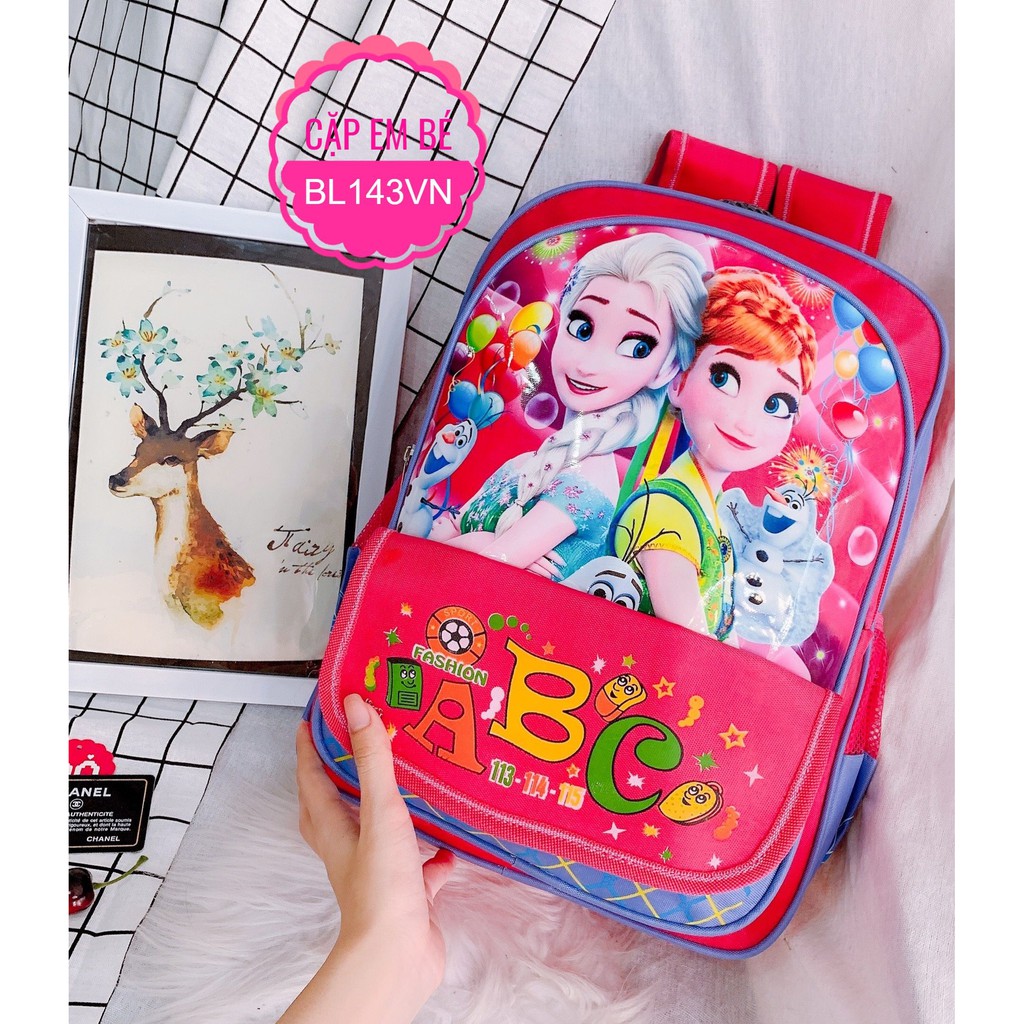 CẶP ĐI HỌC TIỂU HỌC CHO BÉ GÁI IN HÌNH SIÊU CUTE BL143VN ⚡FREESHIP⚡100% ẢNH THẬT⚡ NN CHUYÊN SỈ - NN STORE