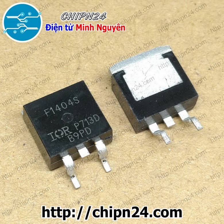 [1 CON] Mosfet Dán IRF1404 TO-263 40V 162A Kênh N (SMD Dán) (F1404S 1404)