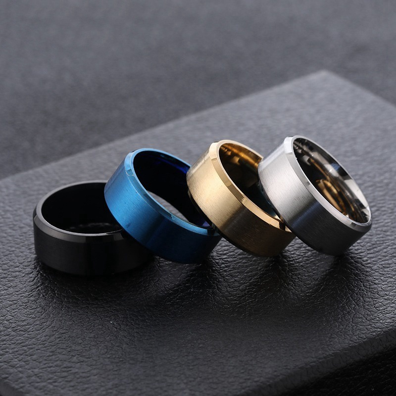 Nhẫn inox 8mm thời trang dành cho nam và nữ