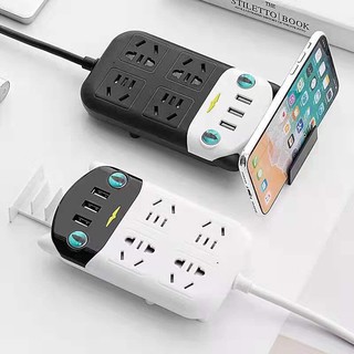 (có cổng sạc usb ) Ổ Cắm Điện Kèm Giá Đỡ Điện Thoại Hình Mèo
