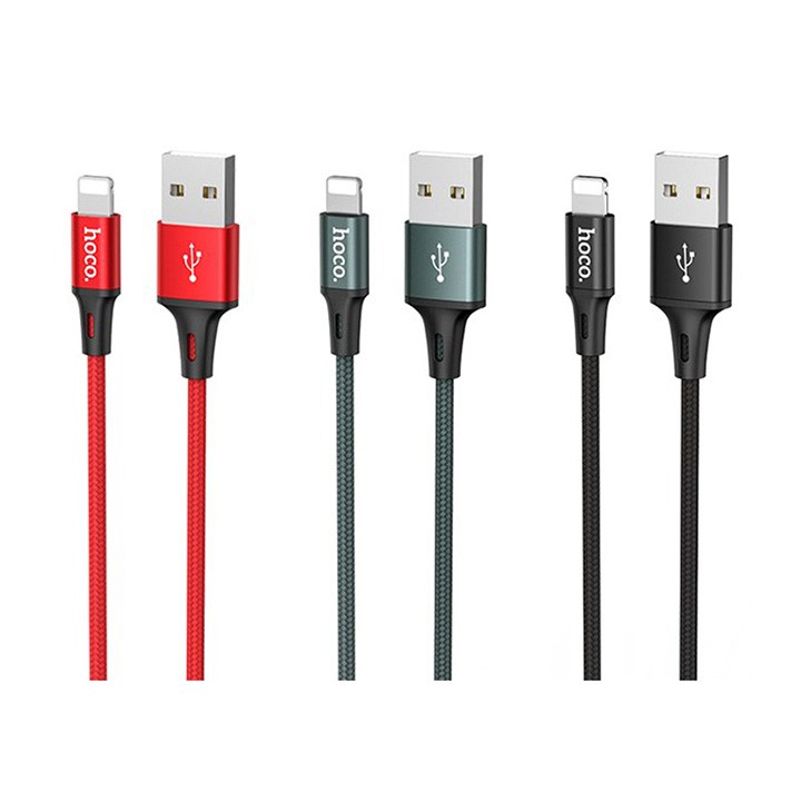 Cáp sạc nhanh Hoco DU10 dây dù 3.0A, cổng kết nối Lightning, dài 1m