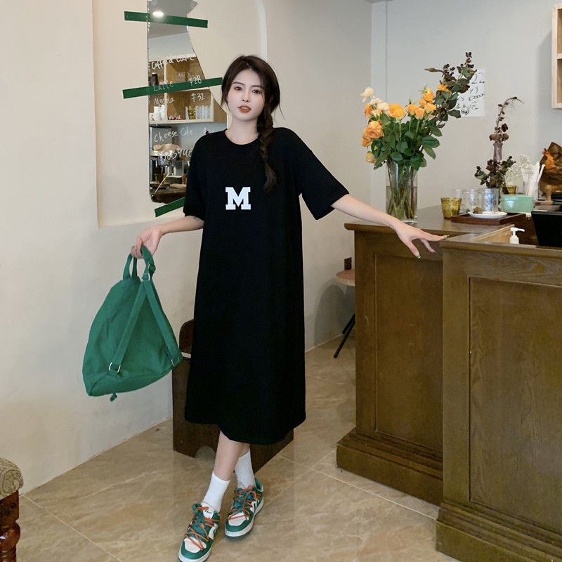 Đầm Ngủ Dài Dáng Rộng Tay Ngắn Phong Cách Hàn Quốc Thời Trang Mùa Hè Mới Cho Nữ