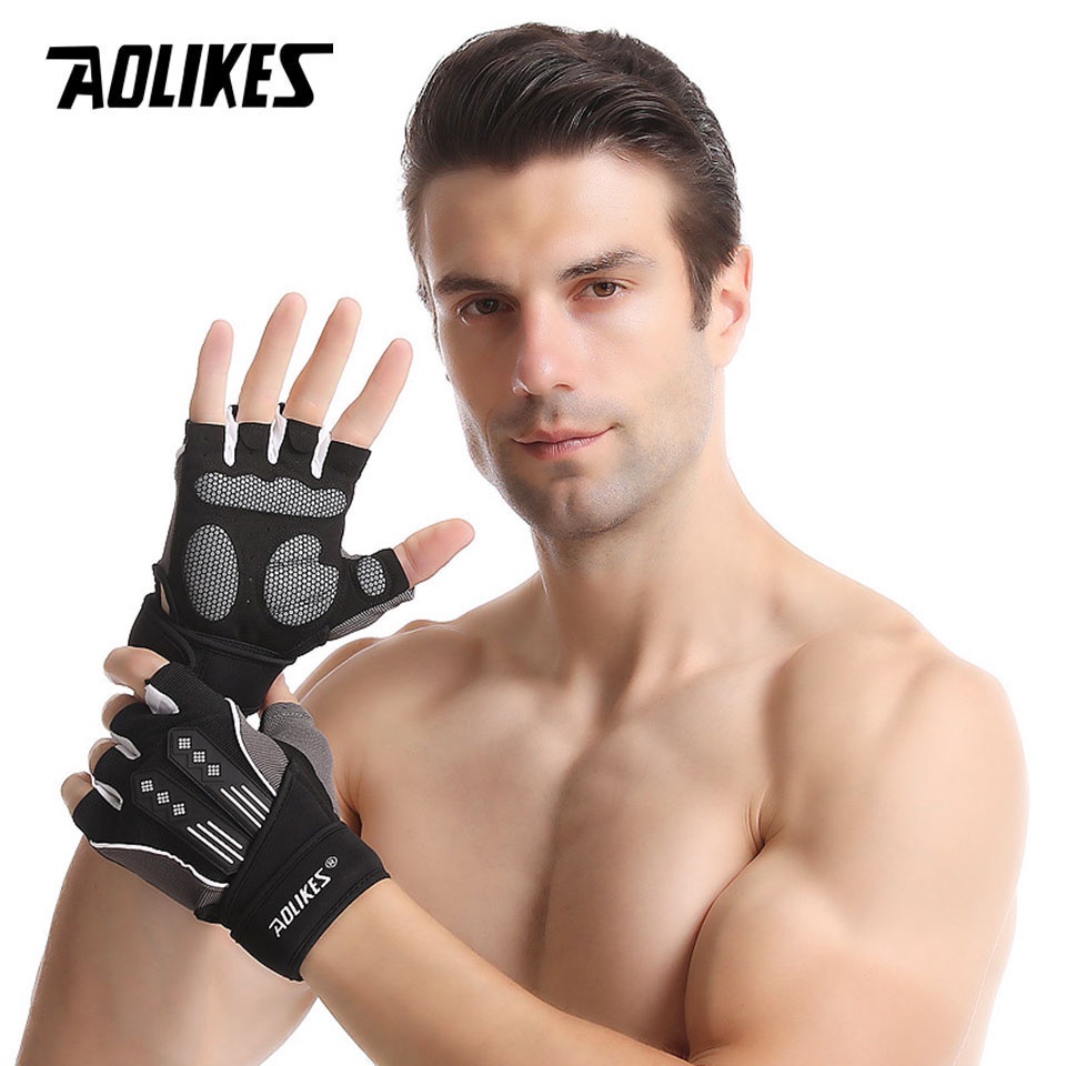 Găng tay thể thao AOLIKES A-115 tập gym, đạp xe Fitness gloves