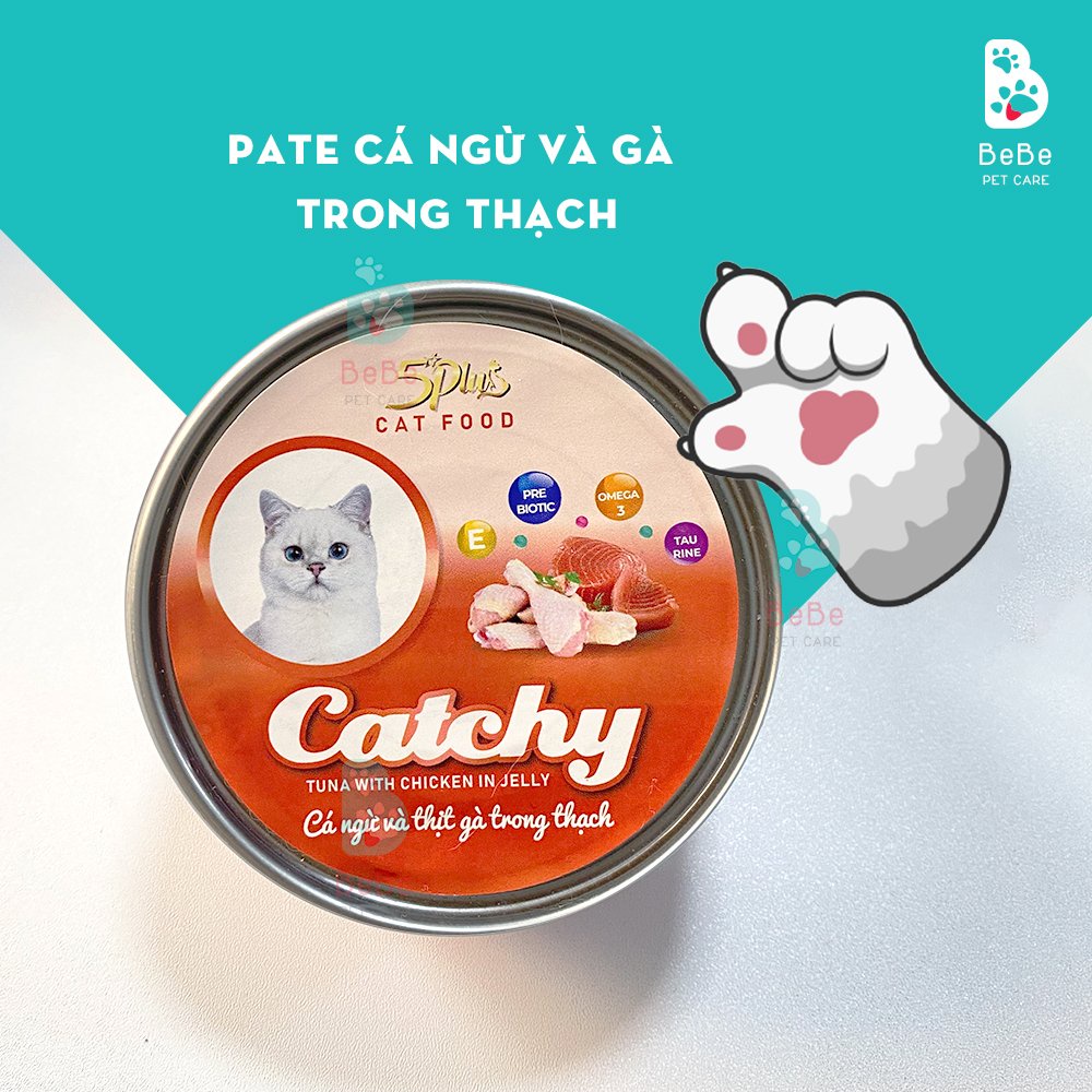 Pate CATCHY Đầy Hấp Dẫn Nhiều Mùi Vị Cho Các Boss Mèo - Lon 170gr, 400gr & Túi 70gr