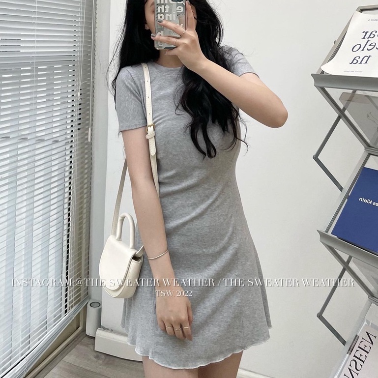 Váy Body Đầm Thun Ôm Body Ôm Eo Dáng Xòe Tay Ngắn Đi Dự Tiệc Sang Chảnh | BigBuy360 - bigbuy360.vn