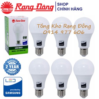 [CHÍNH HÃNG] Bóng Đèn Tròn 9W Rạng Đông - Samsung ChipLED - Bảo Hành 2 Năm