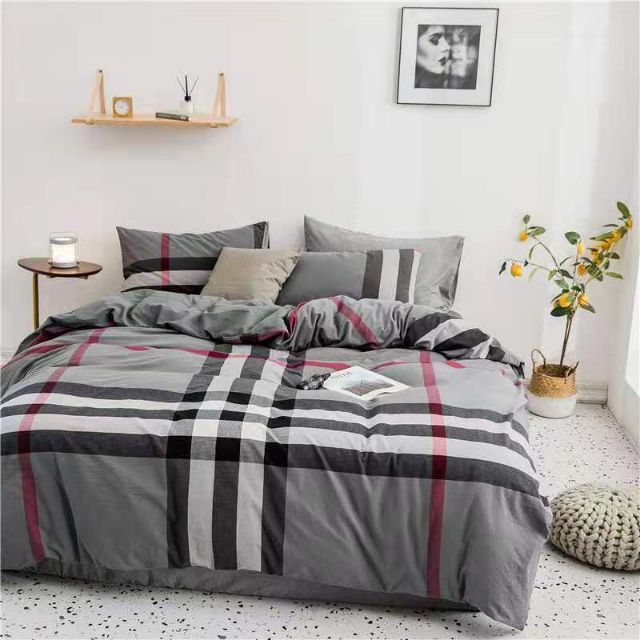 Ga gối cotton kẻ organic