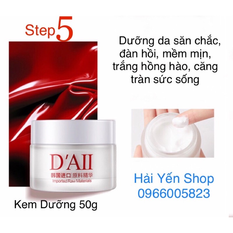  Bộ Dưỡng Trắng Da Chống Lão Hoá D’AII 5 Món Nội Địa Trung Chính Hãng