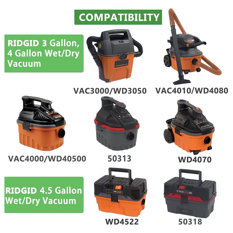 Túi Lọc Bụi Bẩn Hiệu Quả Cao Cho RIDGID VF3501 3-4.5 Gallon