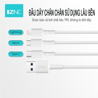 Dây Sạc IPhone, Android, LeEco 3A dài 3m - Sạc siêu nhanh, siêu bền