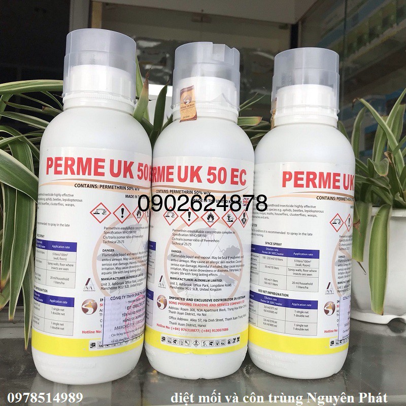 Thuốc diệt muỗi từ Anh Quốc Perme UK 50EC (chai 1 lít) - thuốc nhập khẩu nguyên chai