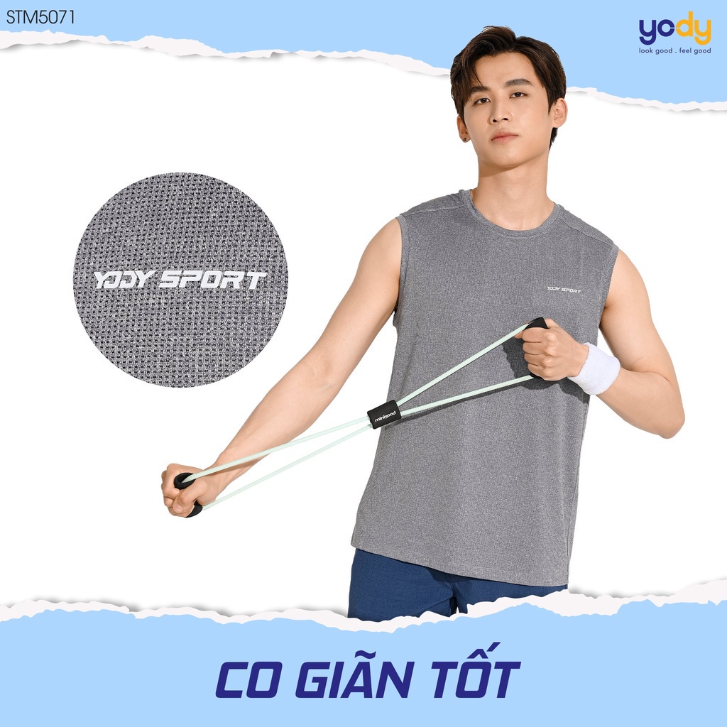 Áo ba lỗ T- Shirt thể thao Tanktop Nam YODY co giãn thấm hút mồ hôi - STM5071