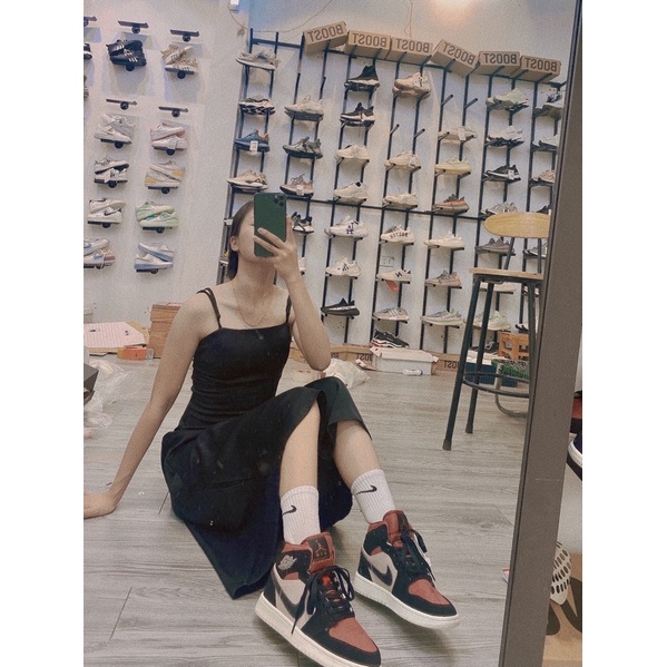 GIÀY JD Cao cổ đỏ đen Hotgirl Sang chảnh