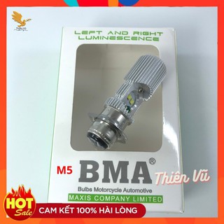 Đèn pha led xe máy chân đèn m5 siêu sáng lắp cho dream, wave, xe đời cũ_đèn led thiên vũ l4