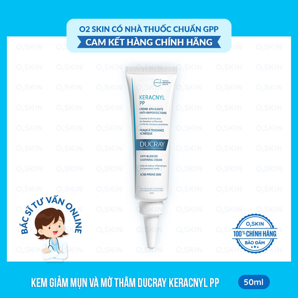 Kem Giảm Mụn Mờ Thâm Ducray Keracnyl PP Anti-Blemish Soothing Cream 30ml