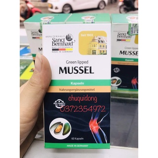 Hỗ trợ đau nhức xương khớp Mussel chiết xuất con vẹm xanh hộp 60viên