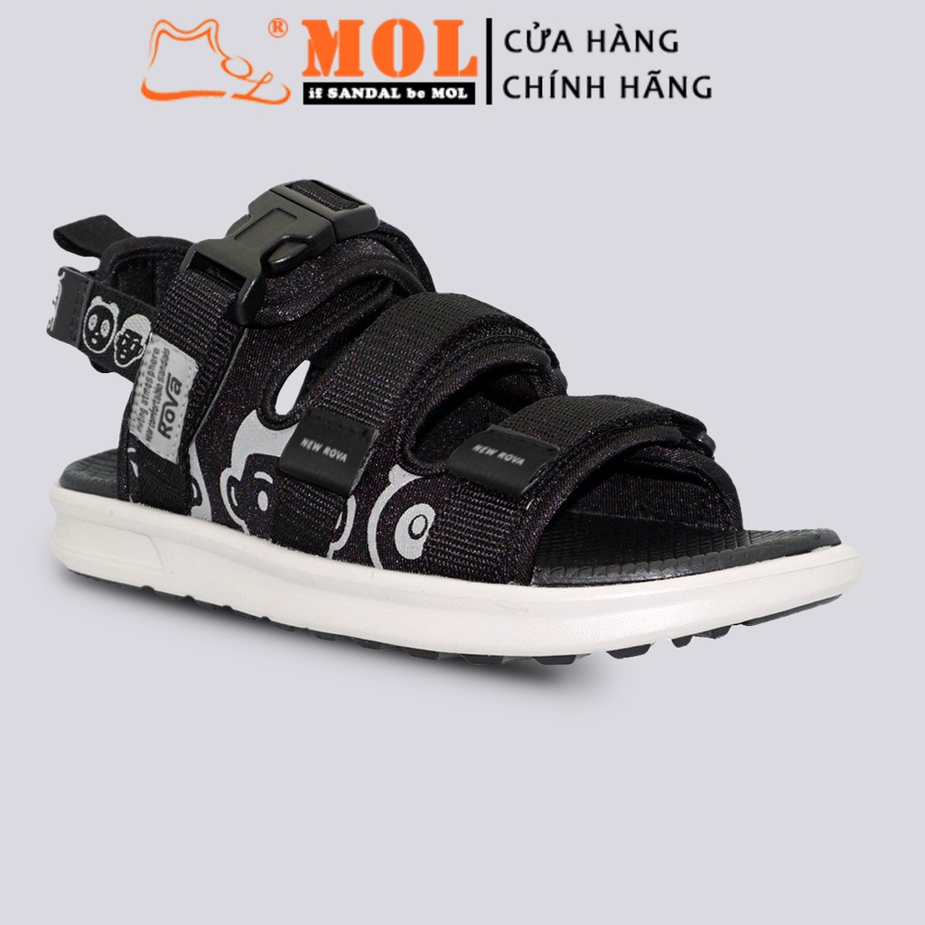 Giày sandal couple nam nữ 3 quai ngang có quai hậu tháo rời hiệu Rova dùng mang đi học đi biển du lịch RV3408G