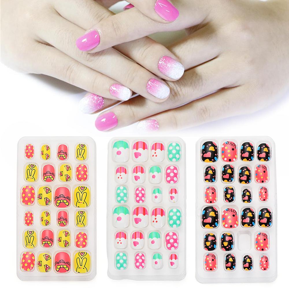Set 24 Móng Tay Giả Bằng Acrylic Tái Sử Dụng Được
