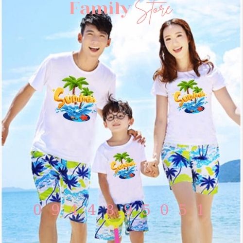 Áo đồng phục gia đình, đồng phục nhóm đi biển sumer. Familystore