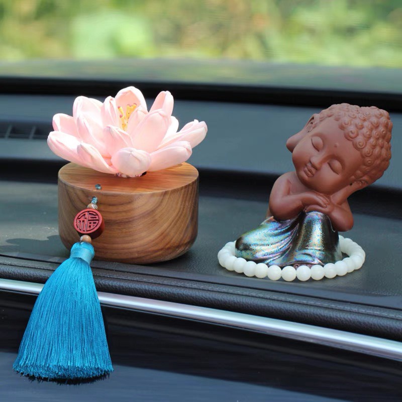 Tượng phật Gốm Cao cấp để taplo xe ô tô - Tượng phật Phật tổ gốm